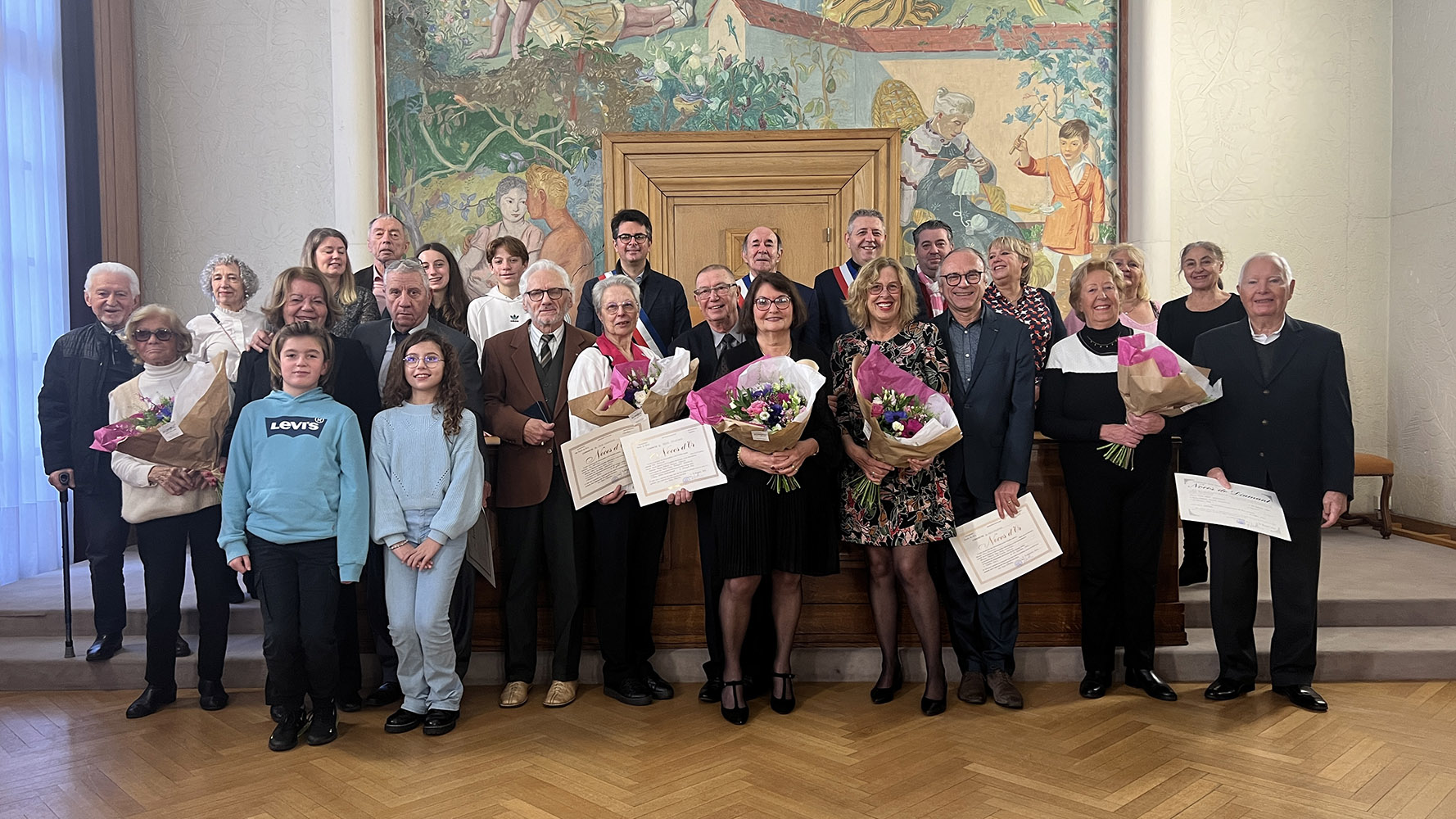 PHOTOS : CÉRÉMONIE DES NOCES D’OR ET DE DIAMANT